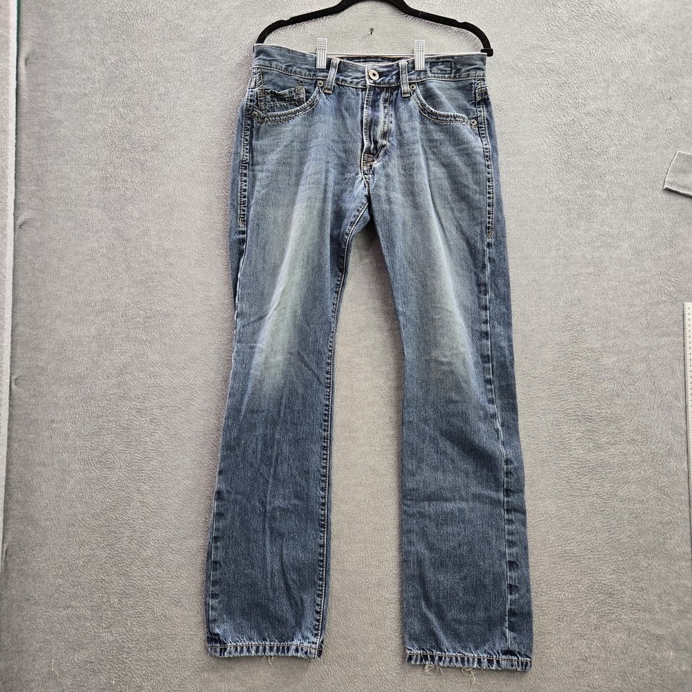 Express Men Jeans 31X34 Blue Denim Straight 31" Inseam